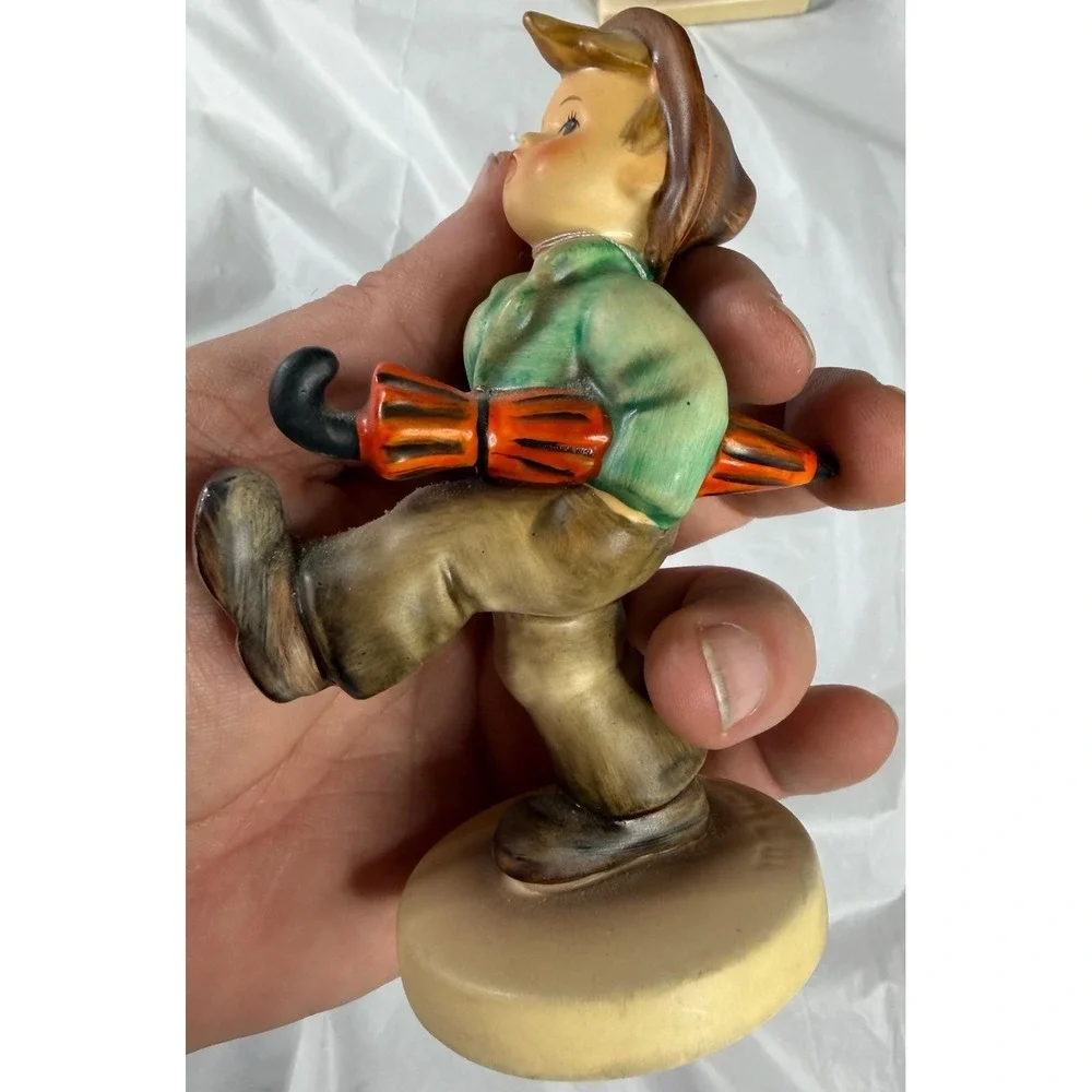 Goebel Hummel Figurines Happy Traveler 109 & Band Leader 129 W Germany Lot of 2